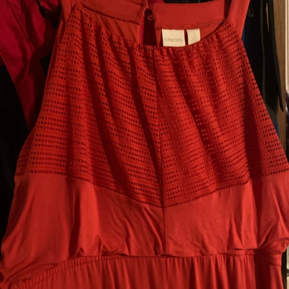 Chico’s size 3 halter maxi dress NWOT - Picture 3 of 9